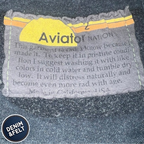 Aviator Nation Unisex Kids/Toddlers Logo Venice CA Crewneck Sweatshirt | EUC!🌈 - Picture 8 of 8